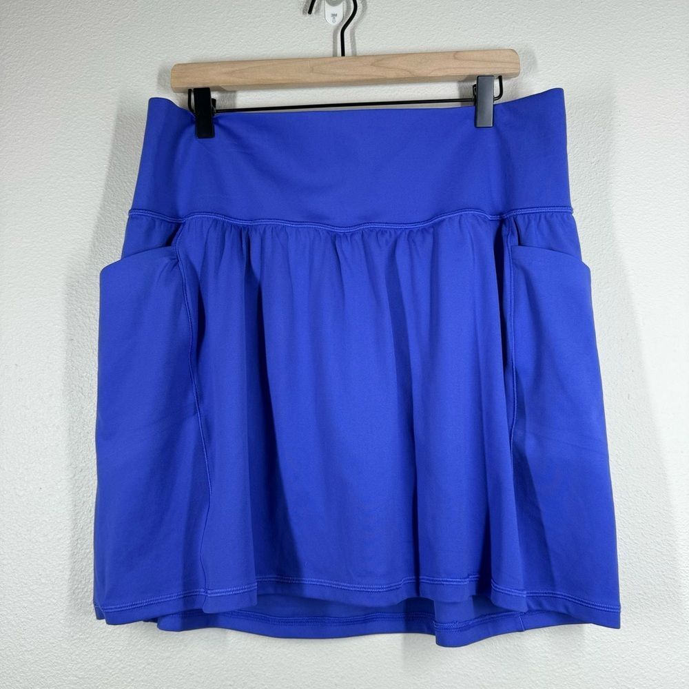 Athleta Salutation Stash High Rise 16 1/2" Skort Lazurite Blue Purple Size 1X